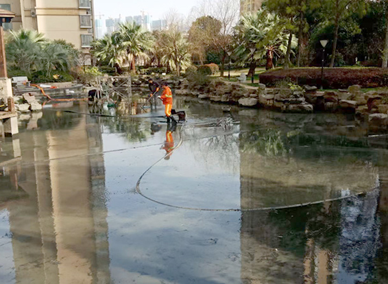 昌乐景观池淤泥清理